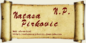 Nataša Pirković vizit kartica